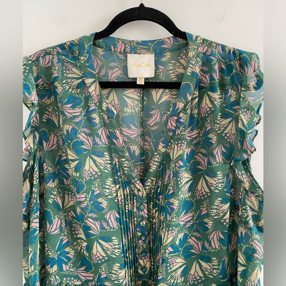 ModCloth Green Sutton Butterfly Dress Size 2X - Picture 3 of 8